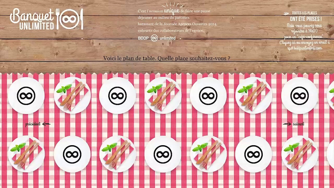 BDDP Unlimited - agence de communication, «Le Banquet Unlimited, www.lebanquetunlimited.com» - mars 2014