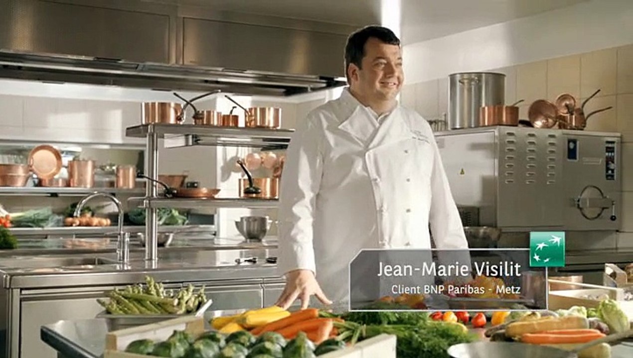 BNP Paribas - banque - février 2011 - "Créateur d'entreprise", "Parlons vrai", Jean-Marie Visilit, chef cuisinier