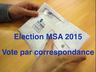 Election MSA - Vote par correspondance