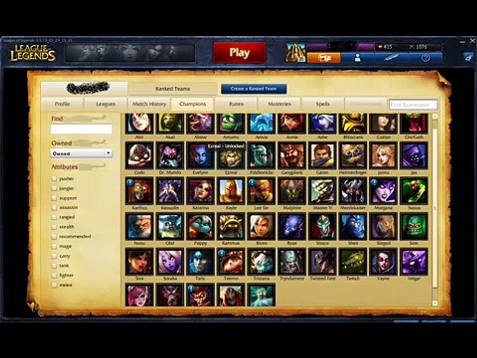 EU WEST Selling League of Legends account