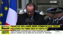 François Hollande exprime sa gratitude aux 3 policiers tués