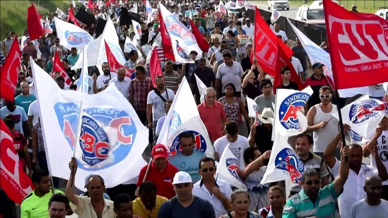 Metalúrgicos protestam em São Paulo