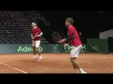 TENNIS - C. DAVIS : Federer et Wawrinka à l'entraînement