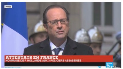 "La France est debout parce que des policiers sont tombés"