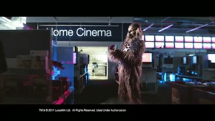 Currys - magasin de produits électroniques, "La visite de Dark Vador", "Chewbacca" - novembre 2011