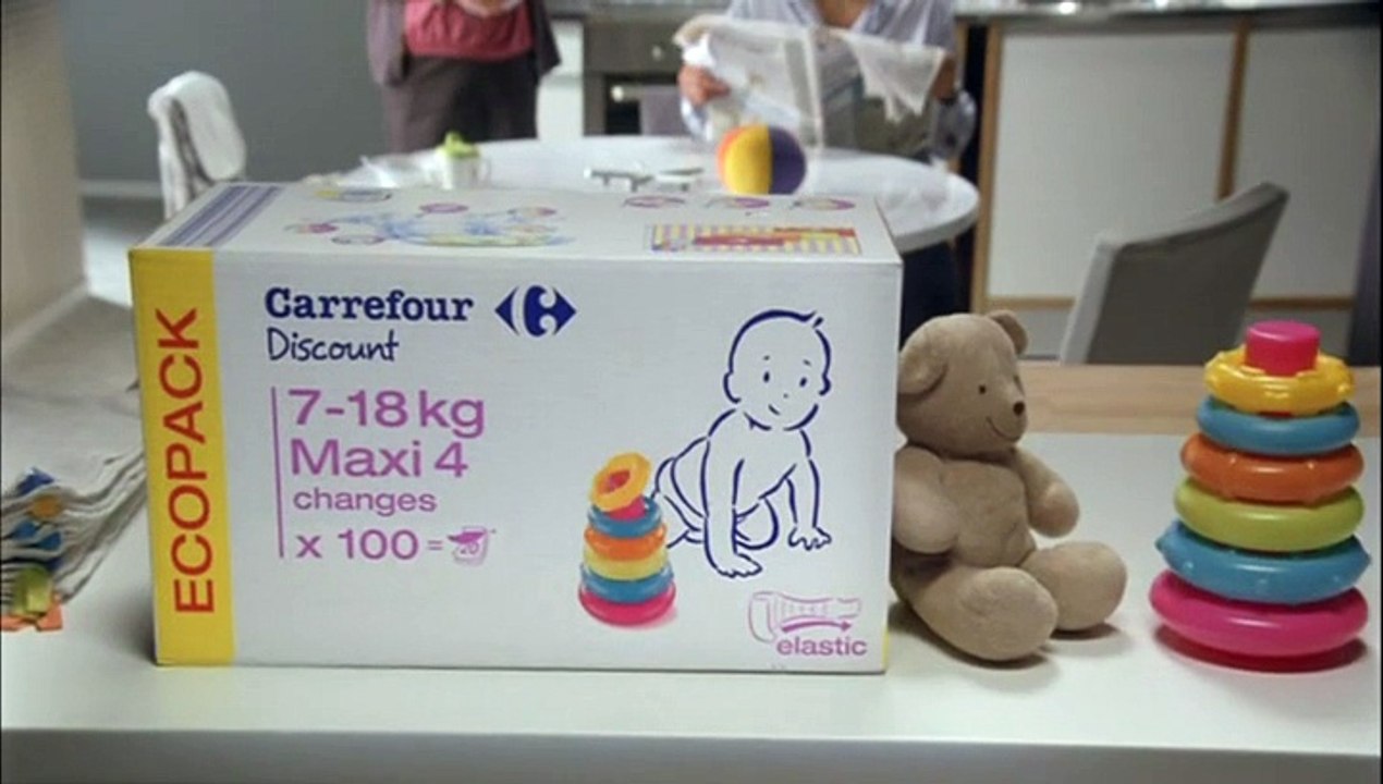 Carrefour - hypermarché - janvier 2010 - "Carrefour Discount", "Le positif est de retour", couches 20s