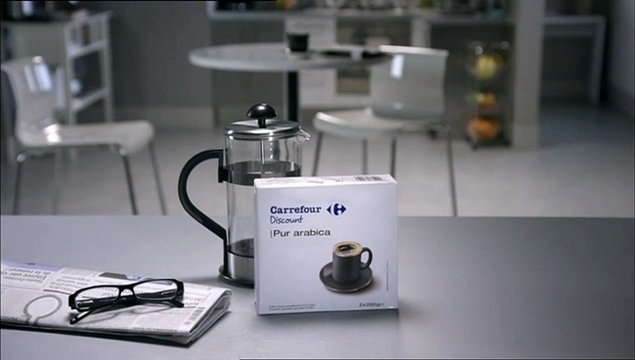 Carrefour - hypermarché - janvier 2010 - "Carrefour Discount", "Le positif est de retour", café 20s