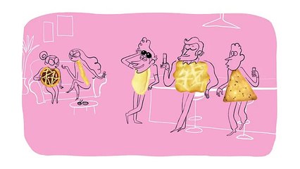 Belin (Mondelez) - biscuits apéritifs, "Ça croustille chez les Belin !" - juillet 2013 - minizza