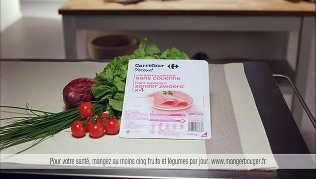 Carrefour - produits Carrefour Discount - mai 2009 - Les prix bas, c'est chez Carrefour et c'est tous les jours , 20s, Pauline, jambon