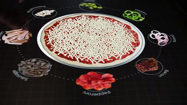 Chaotic Moon Studios pour Pizza Hut - pizzeria, Interactive concept table - mars 2014