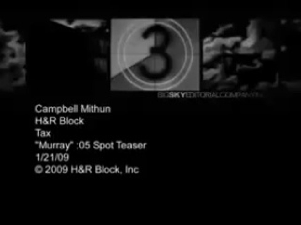 H&R Block - service d'informations fiscales - janvier 2009 - "Nothing in life is certain except death and taxes.", "Murray", teaser