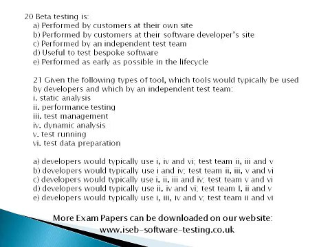 09. Practice Exam Paper - ISTQB Certified Tester - CTFL v4.0