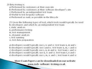 09. Practice Exam Paper - ISTQB Certified Tester - CTFL v4.0