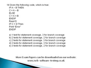06. Practice Exam Paper - ISTQB Certified Tester - CTFL v4.0