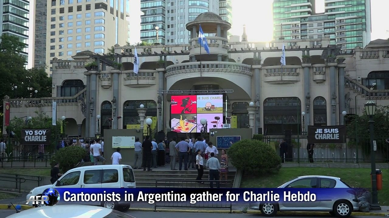 Cartoonists in Argentina gather for Charlie Hebdo