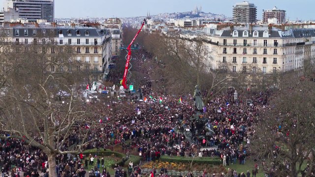 Timelapse grande marche républicaine - Charlie Hebdo - 11 janvier 2015