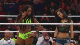 WWE RAW AJ Brooks as AJ Lee & Naomi vs The Bella Twins,spider outfit