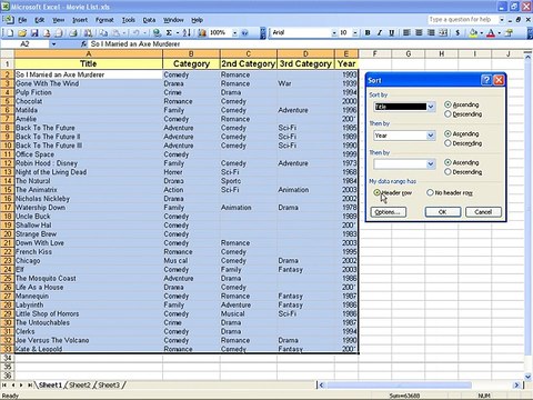 Ms Excel 2003 Training- creating lists (Part 16)