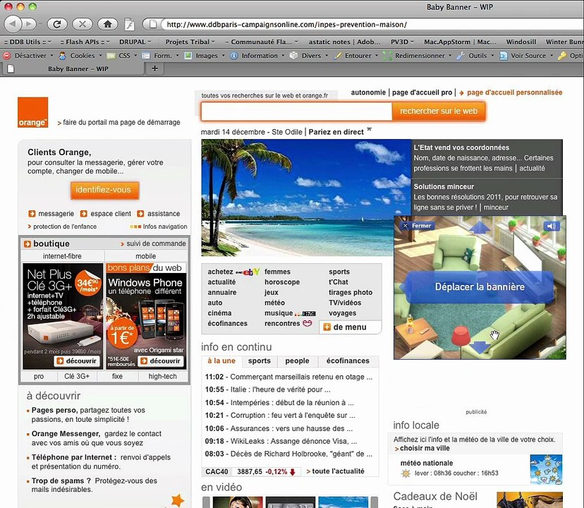 INPES - prévention des risques domestiques, "Où est le bébé ?" - décembre 2010