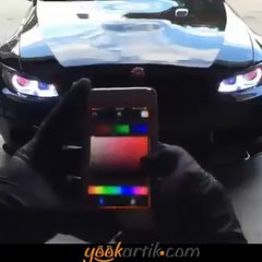 Uzaktan kumanda ile renkten renge girebilen araba