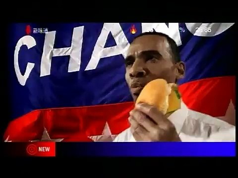 KFC Chine - restauration rapide - février 2011 - Change is good, avec sosie de Barack Obama