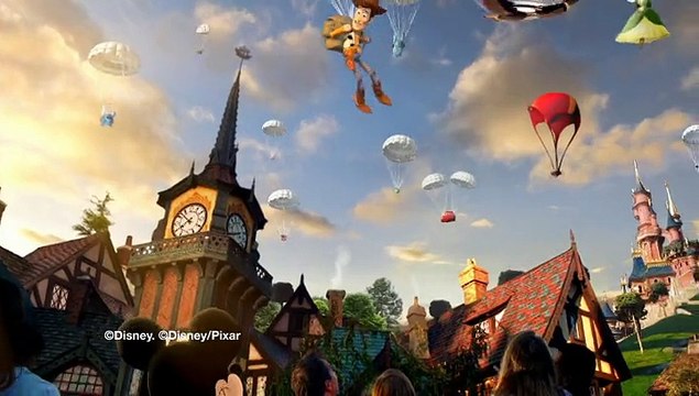 Disneyland - parc d'attraction - mars 2010 - L'année de la nouvelle génération Disney , 10s, avec tgv