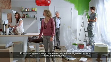 Kraft Foods France - Café Grand'Mère - janvier 2009 - "Grand'Mère sait faire un bon café, en dosettes", Nouvel appartement, avec Milka