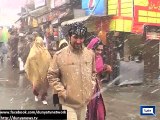 Dunya News - Murree: Winter's first snowfall attracts tourists