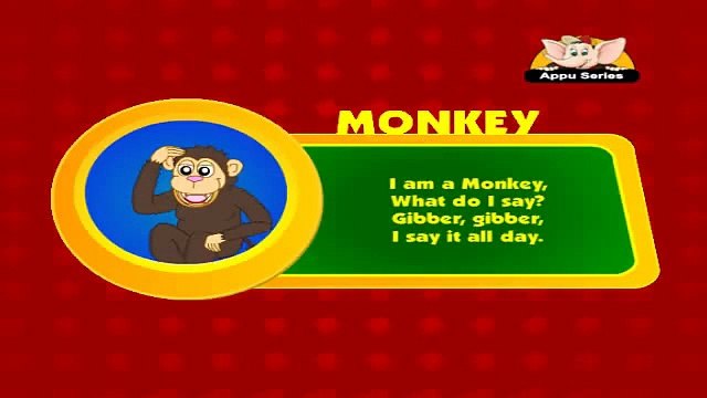 Animal Sounds - Monkey : Kids Learning Vidoe