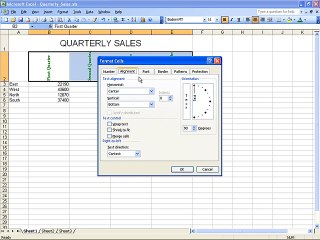 Ms Excel 2003 Training- Rotate and indent (Part 28)