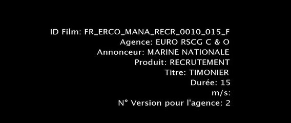 Marine Nationale - recrutement militaire, "Et si vous étiez déjà marin sans le savoir, www.etremarin.fr" - janvier 2012 - 15s timonier