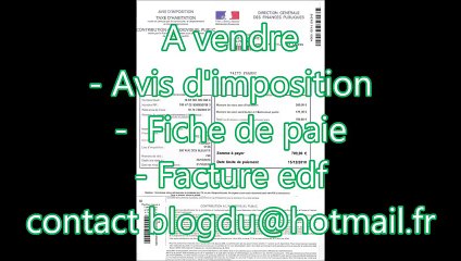 FAUX PAPIERS, CNI PERMIS AVIS FACTURE EDF FICHE DE PAIE DIPLÔME
