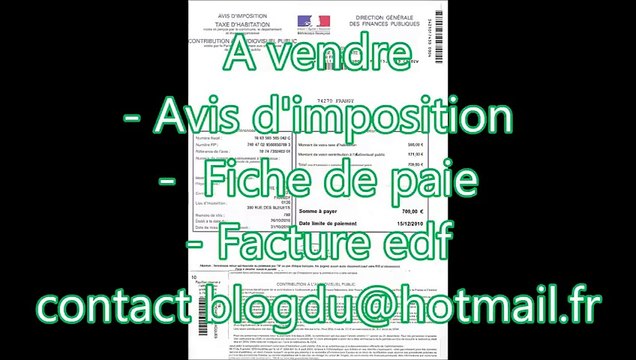 FAUX PAPIERS, CNI PERMIS AVIS FACTURE EDF FICHE DE PAIE DIPLÔME