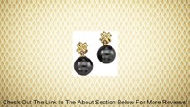 14k Yellow Gold Greek Saltire Cross and Black Tahitian Pearl Earrings Review