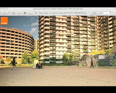 Orange - opérateur téléphonique, Orange foot - novembre 2008 - Chabal le duel