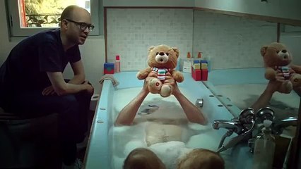 Les Gaulois pour Jemini - ours en peluche Grumly, «Joue du Grumly, www.grumly.fr» - octobre 2014 - watergrum