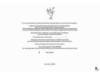 Maison Franck Sorbier - Défilé Haute-Couture AH08 - démonstration du site internet