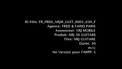 NRJ Mobile - forfaits téléphoniques - mars 2011 - "Réveillez-vous, avec l'Homme-sandwich", guitare