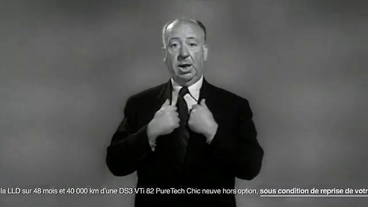 Les Gaulois pour Citroën - voiture Citroën Edition Limitée DS3 Dark Rose, "La vie en rose, avec Sir Alfred Hitchcock" - mars 2014