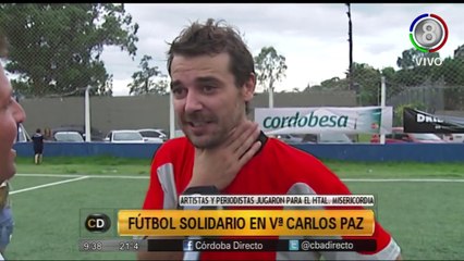 Pedro nota e imágenes en partido solidario de artistas y periodistas - 12 de Enero