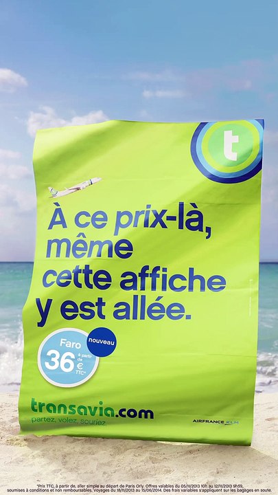 Les Gaulois pour Transavia - compagnie aérienne Transavia.com, "Partez, volez, souriez" - novembre 2013 - mer