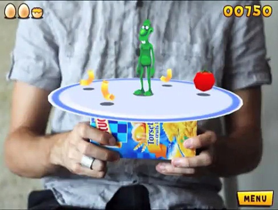 Lustucru (Pastacorp) - pâtes aux oeufs Plein Air - août 2010 - "Le retour de Germaine et les martiens", réalité augmentée