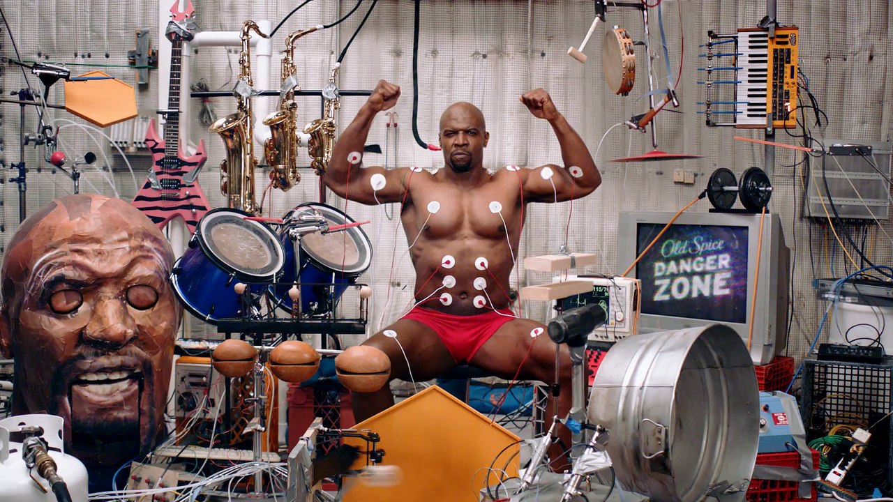 Old Spice - gel douche et déodorant, "Muscle Music, avec Terry Crews, http://vimeo.com/47875656" - août 2012