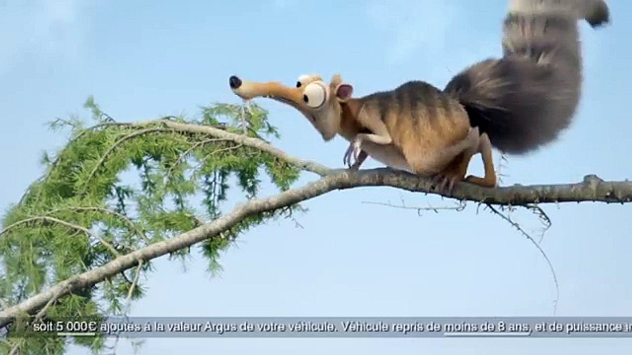 Peugeot - voitures Peugeot 5008, "Tout pour la tribu, avec Scrat de L'âge de glace" - mai 2012