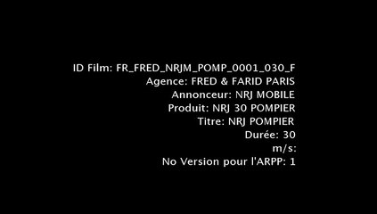 NRJ Mobile - forfaits téléphoniques - mars 2011 - "Réveillez-vous, avec l'Homme-sandwich", pompier