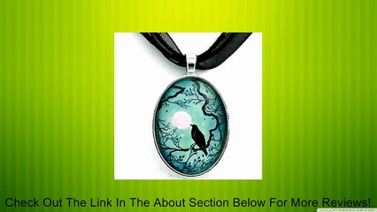 Raven in Teal Silhouette Handmade Jewelry Art Pendant Review