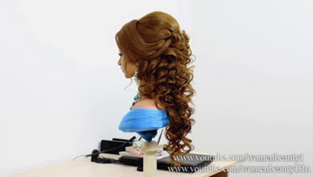 Hairstyles for medium long hair. Bridal wedding hairstyles.