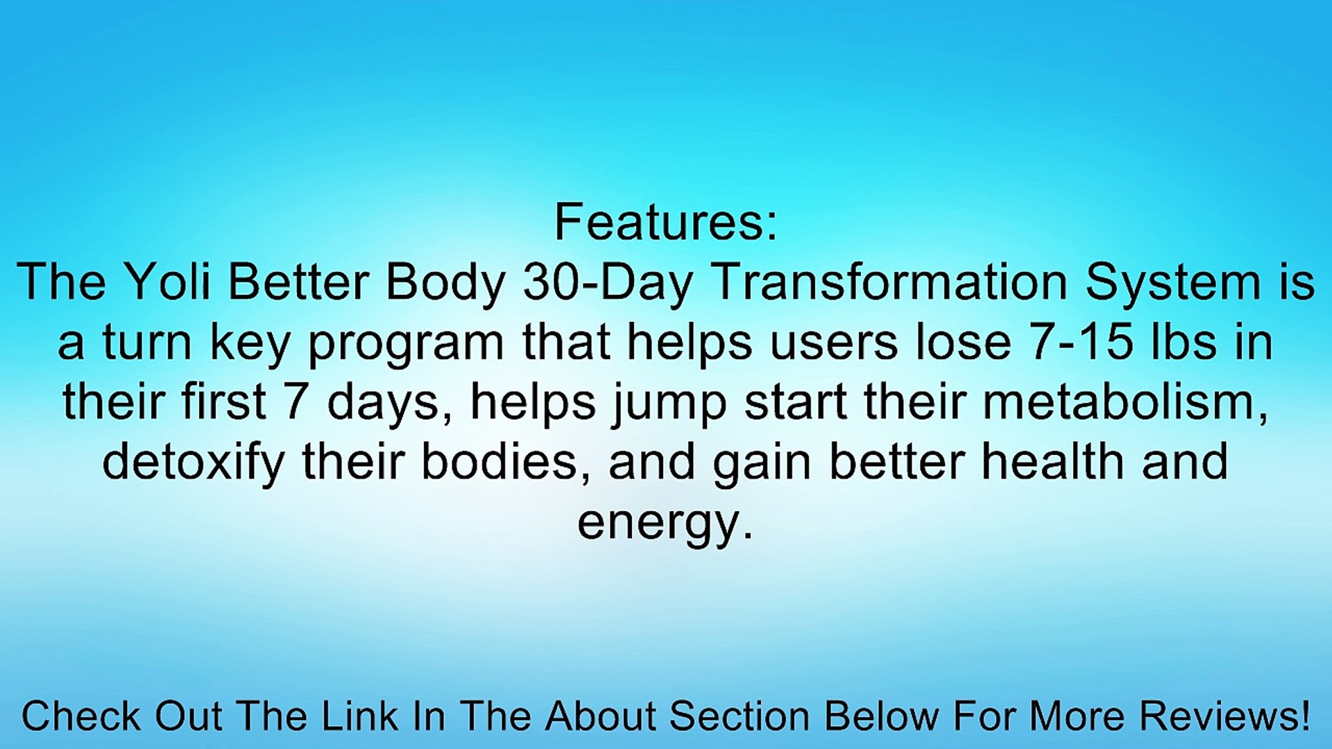 Yoli Better Body System Transformation Kit Weight Loss System Review Video Dailymotion