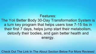 Yoli Better Body System - Transformation Kit Weight Loss System Review