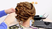 Romantic hairstyles for medium long hair. Updo hairstyles